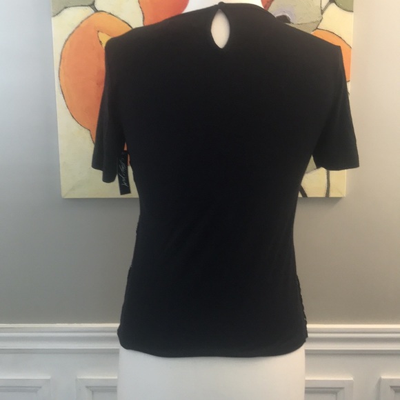 NWT Lord & Taylor front crochet & solid back shirt - Picture 4 of 5